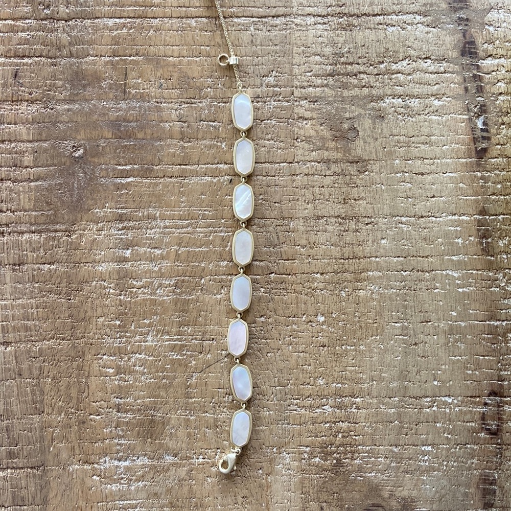 Kendra Scott Gold and Mother of Pearl Bracelet